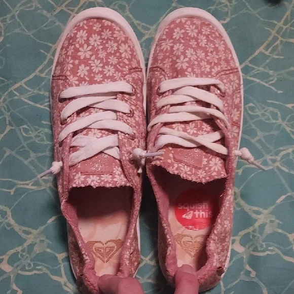 Floral Pink Women's Sneakers - Picture 6 of 7